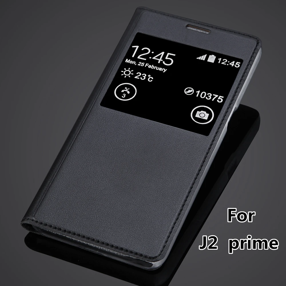Новый роскошный чехол с окошком для Samsung Galaxy J2 Prime J2prime классический ультратонкий