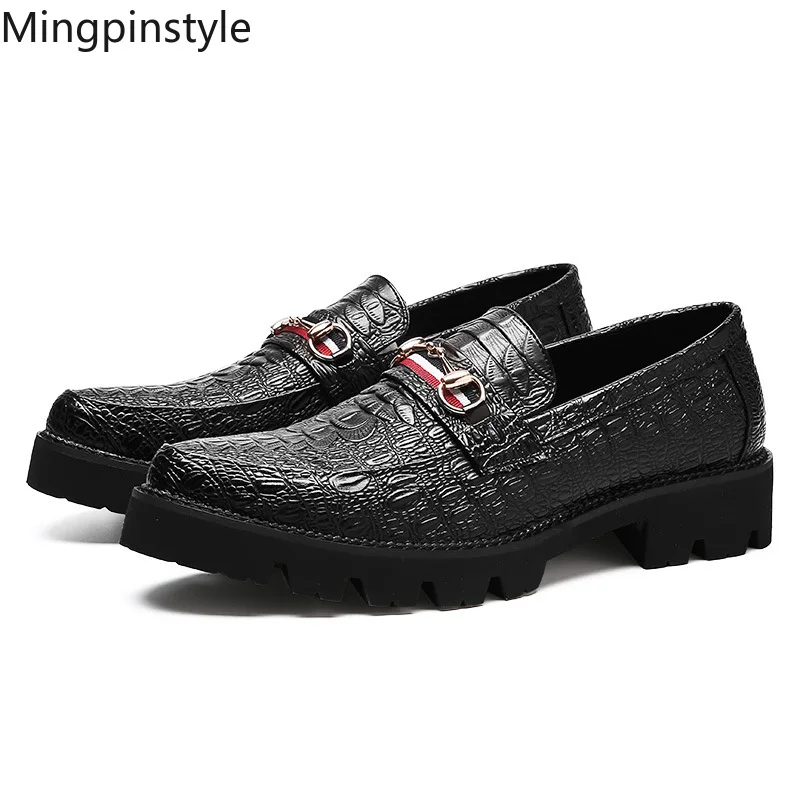 Mingpinstyle 2018 Men Dress Shoes Alligator Pattern Slip on Claret Black Footware Youth Casual Business Men Shoes
Mingpinstyle 2018 Men Dress Shoes Alligator Pattern Slip on Claret Black Footware Youth Casual Business Men Shoes