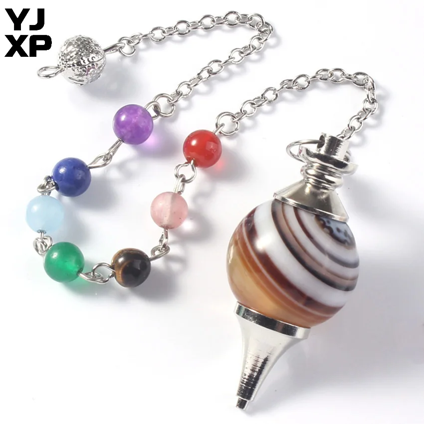 YJXP Coffee Agates Round Stone 7 Chakra Beads Reiki Healing Spiritual Dowsing Pendulums Pendant Charms Jewelry Gift
YJXP Coffee Agates Round Stone 7 Chakra Beads Reiki Healing Spiritual Dowsing Pendulums Pendant Charms Jewelry Gift
