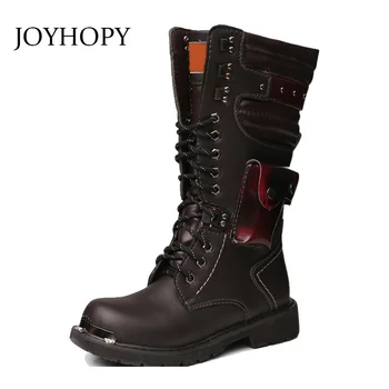 Winter Mens Amry Boots Military Shoes Plus Size 37- 45 Cosplay High Boots Men Motorcycle Boots Stage Performance Boots AMB2037 
Winter Mens Amry Boots Military Shoes Plus Size 37- 45 Cosplay High Boots Men Motorcycle Boots Stage Performance Boots AMB2037