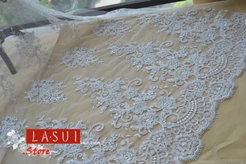 White customize Rayon flowers Heavy beaded lace Wedding dresses Corded french lace High-grade Graceful Stylish refinement X0071
White customize Rayon flowers Heavy beaded lace Wedding dresses Corded french lace High-grade Graceful Stylish refinement X0071