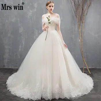 Robe De Mariee Grande Taille 2020 New Mrs Win Off The Shoulder Princess Luxury Vestido De Novias Bling Bling Wedding Dresses F
Robe De Mariee Grande Taille 2020 New Mrs Win Off The Shoulder Princess Luxury Vestido De Novias Bling Bling Wedding Dresses F