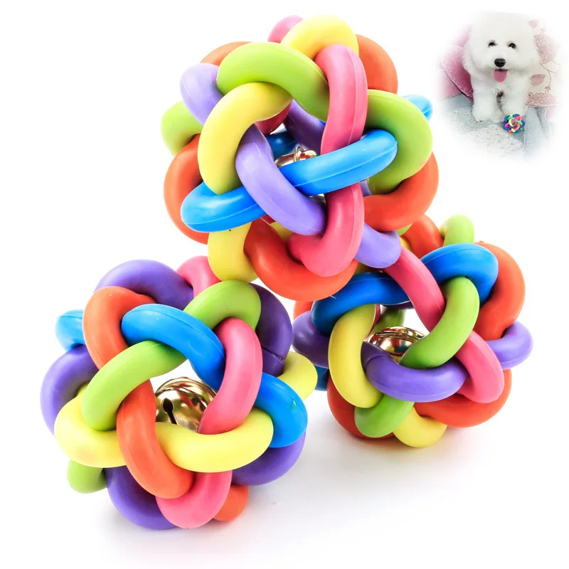 1PCS Pets Rope Bite Ball Toys Dog Chewing Balls Dog Cat Toy Colorful Squeak Rubber Round Ball with Small Bell Toy Pet Accessorie 
1PCS Pets Rope Bite Ball Toys Dog Chewing Balls Dog Cat Toy Colorful Squeak Rubber Round Ball with Small Bell Toy Pet Accessorie
