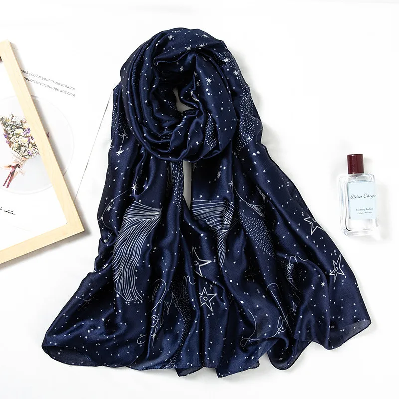 2019 Spring Autumn Women Natural Silk Scarf Star Fish Printing Silk Scarves and Shawls New Big Size Foulard Hijab Warps 180*90cm
2019 Spring Autumn Women Natural Silk Scarf Star Fish Printing Silk Scarves and Shawls New Big Size Foulard Hijab Warps 180*90cm