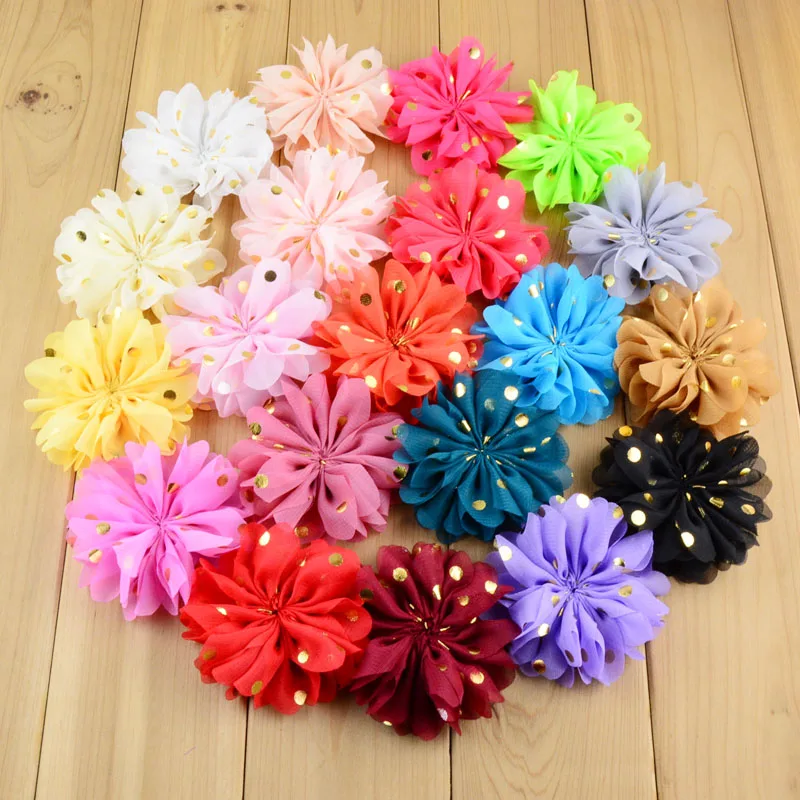 120pcs/lot 22 Color U Pick 3" Dots Chiffon Ruffled Flowers Sewed Ballerina Hair Flower For Kids Girls Hair Accessories MH76
120pcs/lot 22 Color U Pick 3" Dots Chiffon Ruffled Flowers Sewed Ballerina Hair Flower For Kids Girls Hair Accessories MH76
