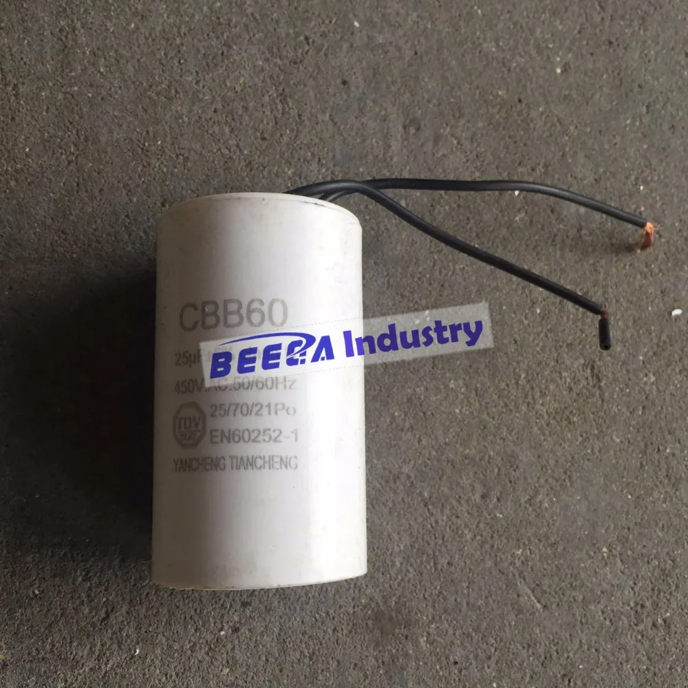CBB60 capacitor 15uf/25uf/30uf/35uf for oil-free air compressor, without thread/with thread, with CE certification
CBB60 capacitor 15uf/25uf/30uf/35uf for oil-free air compressor, without thread/with thread, with CE certification