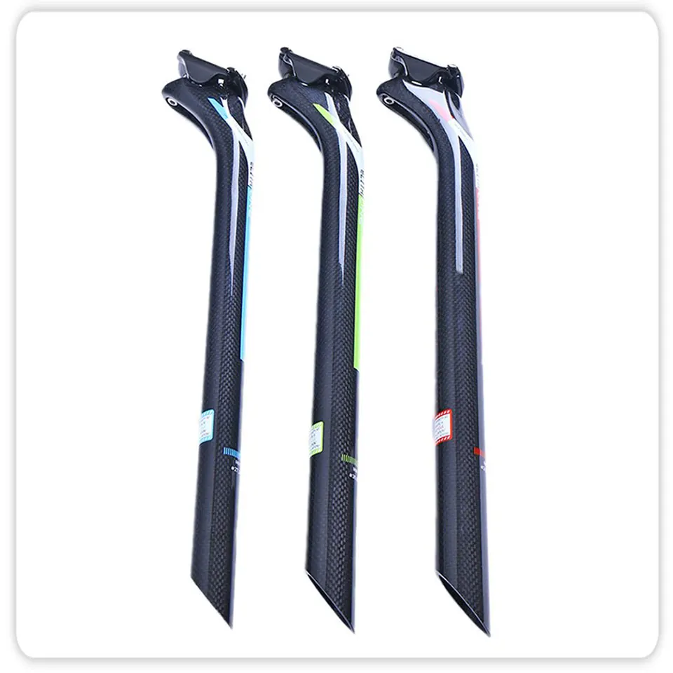 Elitaone 3K Glossy Full Carbon Fiber Bicycle Seatpost MTB Bike Seat Post Carbon Road Bike Seat Tube 27.2/30.8/31.6*400mm