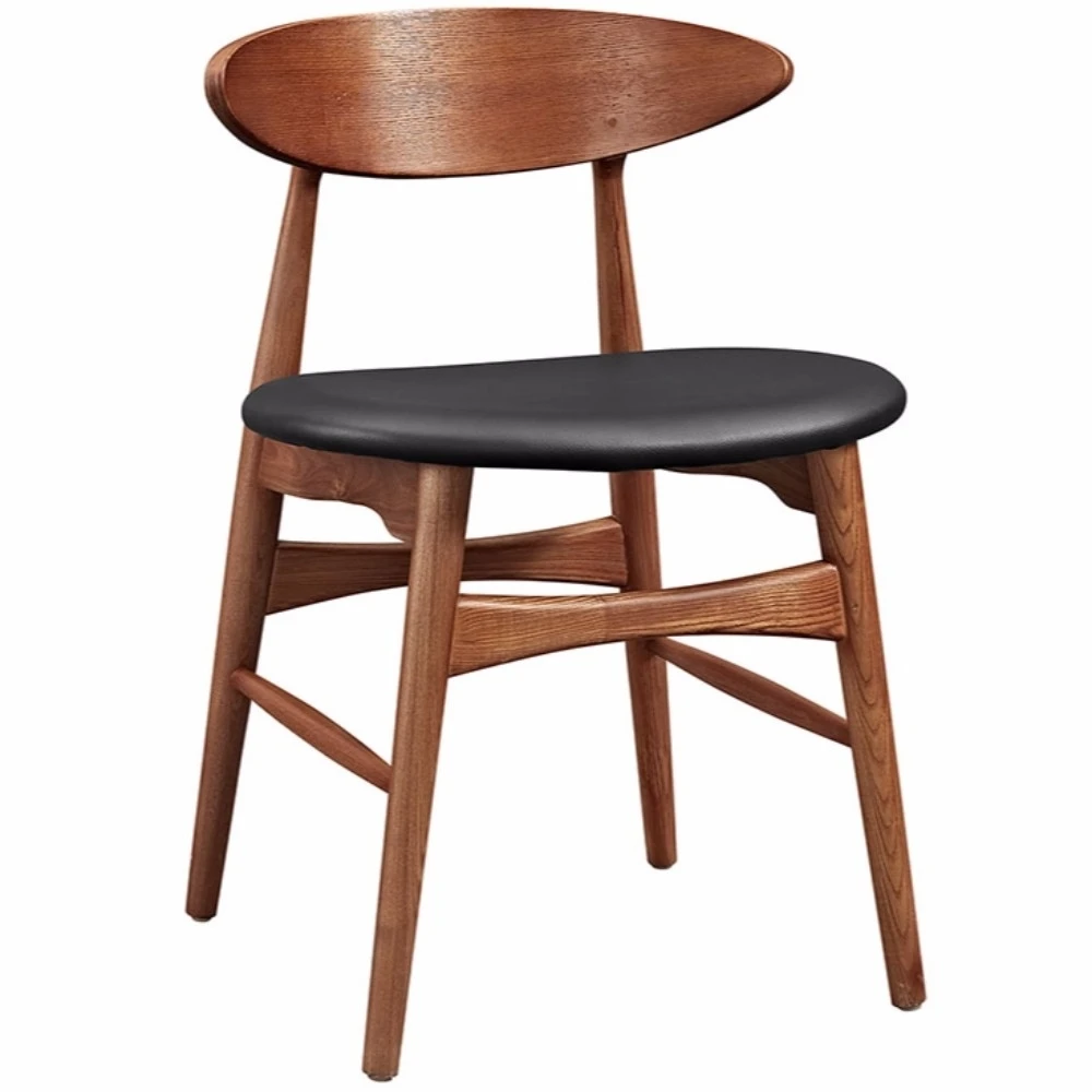 Ebee Dining Chair, Walnut Black