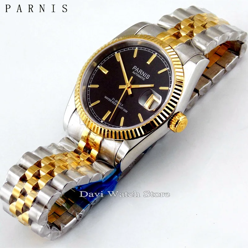 parnis 36mm Black dial stainless steel case miyota luminous marks automatic womens watch
parnis 36mm Black dial stainless steel case miyota luminous marks automatic womens watch