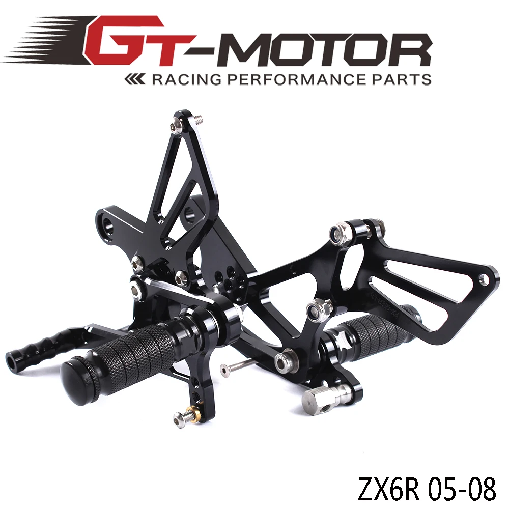 GT Motor - Full CNC Aluminum Motorcycle Adjustable Rearsets Rear Sets Foot Pegs For KAWASAKI ZX6R ZX-6R 2005-2008
GT Motor - Full CNC Aluminum Motorcycle Adjustable Rearsets Rear Sets Foot Pegs For KAWASAKI ZX6R ZX-6R 2005-2008