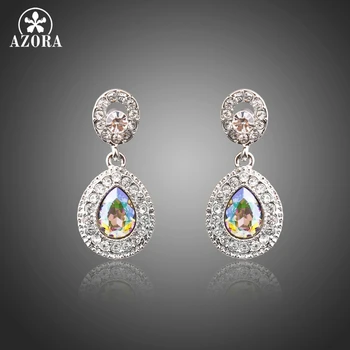 AZORA Brand Fashion Jewelry Gradual Change Color Austrian Crystals Drop Earrings for Women Wedding Party Accessories Gift TE0292
AZORA Brand Fashion Jewelry Gradual Change Color Austrian Crystals Drop Earrings for Women Wedding Party Accessories Gift TE0292
