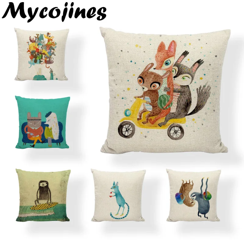Cartoon Throw Pillow Cases Sloth Cat Mouse Linen Printed Home Children Bedroom Bed Decoration Gift Accessories Cushion Cover
Cartoon Throw Pillow Cases Sloth Cat Mouse Linen Printed Home Children Bedroom Bed Decoration Gift Accessories Cushion Cover