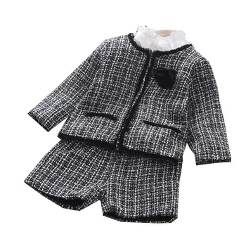 Toddler Baby Girls Clothing Sets Long Sleeve Coat Shorts Suit Fashion Woolen Jacket Plaid Kids Autumn Canonicals Child Clothes
Toddler Baby Girls Clothing Sets Long Sleeve Coat Shorts Suit Fashion Woolen Jacket Plaid Kids Autumn Canonicals Child Clothes