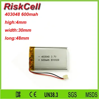 Free shipping 3.7V 600mah 403048 Lithium Polymer Li-Po Rechargeable Battery For Mp3 MP4 MP5 GPS PSP mobile Pocket PC e-books
Free shipping 3.7V 600mah 403048 Lithium Polymer Li-Po Rechargeable Battery For Mp3 MP4 MP5 GPS PSP mobile Pocket PC e-books