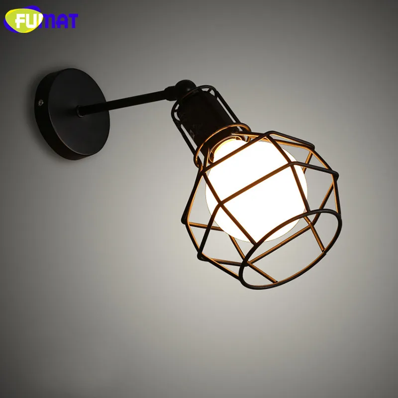 FUMAT Loft Retro Wall Lamp Bed Room Aisle Wall Lights Cage Sconce Modern Iron LED Wall Sconces with black base
FUMAT Loft Retro Wall Lamp Bed Room Aisle Wall Lights Cage Sconce Modern Iron LED Wall Sconces with black base