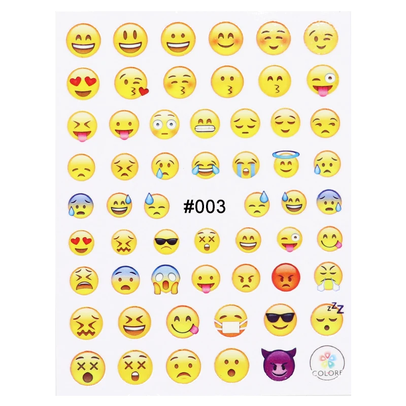 3d Nail Stickers Emoji Smile Faces Nail Art Sticker Adhensive 8*10cm Manicure Nail Wraps Tips Decoration Easy Nail Art
3d Nail Stickers Emoji Smile Faces Nail Art Sticker Adhensive 8*10cm Manicure Nail Wraps Tips Decoration Easy Nail Art