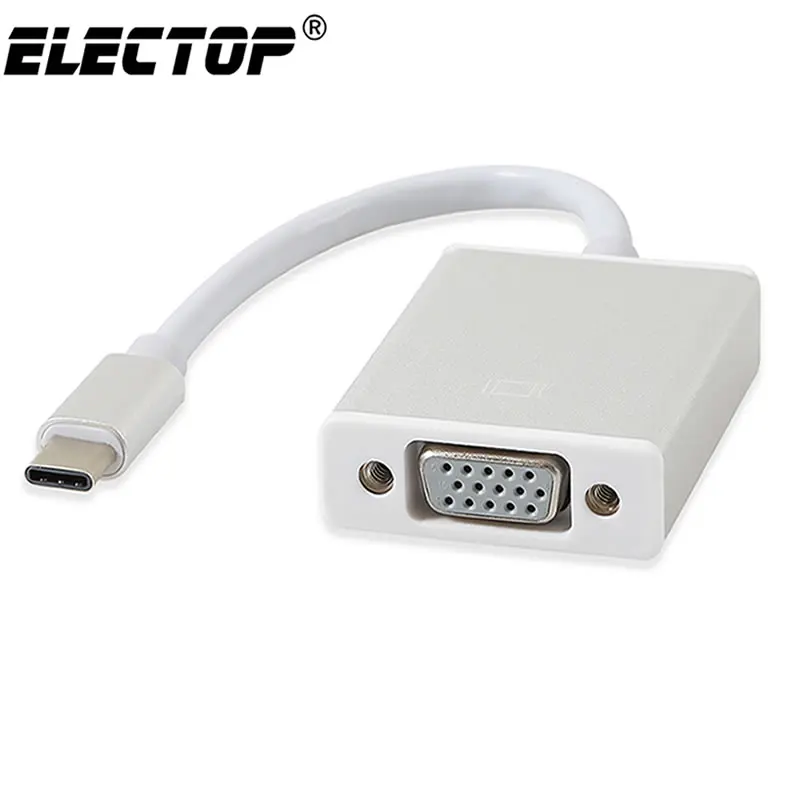 Electop USB-C to VGA Adapter USB 3.1 Type C USB-C to Female VGA Adapter Cable for Galaxy S8 Macbook Chromebook Pixel Lumia 950XL
Electop USB-C to VGA Adapter USB 3.1 Type C USB-C to Female VGA Adapter Cable for Galaxy S8 Macbook Chromebook Pixel Lumia 950XL