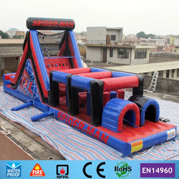 40ft Amazing Spiderman Outdoor Playground Giant Inflatable Obstacle Course for sale with 2 CE Blowers
40ft Amazing Spiderman Outdoor Playground Giant Inflatable Obstacle Course for sale with 2 CE Blowers
