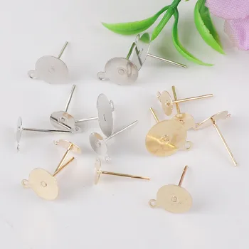 100pcs 6/8/10mm Simple Circle Rhodium Gold Plated Stud Earrings Blank Base Fittings For DIY Jewelry Making Earrings Accessories
100pcs 6/8/10mm Simple Circle Rhodium Gold Plated Stud Earrings Blank Base Fittings For DIY Jewelry Making Earrings Accessories