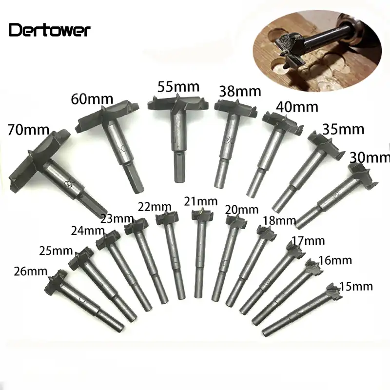 15-100mm Forstner Boring Hole Saw Cutting Wood Cutter Holesaw Drill Bits Tools