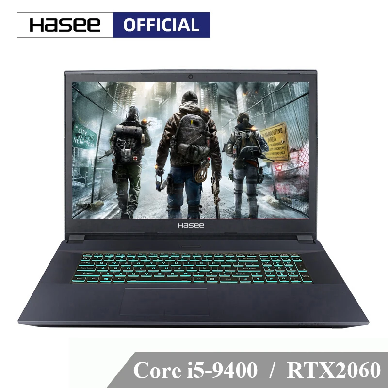 Ноутбук Hasee GX8-CT5DH для игр (Intel Core I5-9400 + RTX 2060/8GB RAM/256G SSD 1T HDD/17 3 '𧄠Hz 94% NTSC) GOD OF WAR |