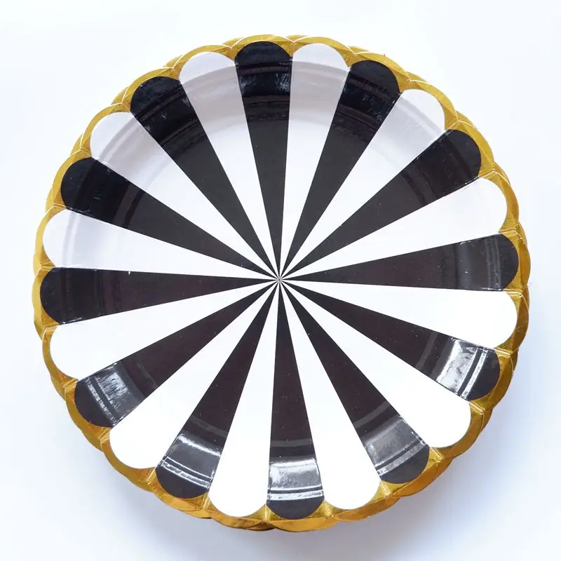 10pcs Disposable Paper Plates Dishes Utensils Black Striped Paper Tableware Sets Plate For Wedding Birthday Party Decoration
10pcs Disposable Paper Plates Dishes Utensils Black Striped Paper Tableware Sets Plate For Wedding Birthday Party Decoration