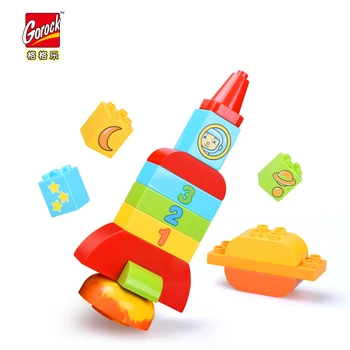 GOROCK 18pcs Numbers Rocket Big Size Building Blocks Kids BABY Educational Large Bricks Toys Compatible Duploe Children's Gifts
GOROCK 18pcs Numbers Rocket Big Size Building Blocks Kids BABY Educational Large Bricks Toys Compatible Duploe Children's Gifts