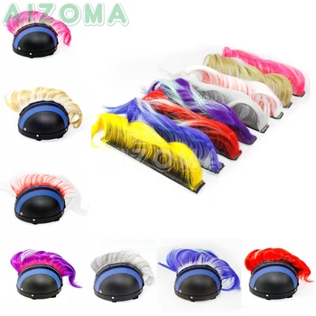 Colorful Motorcycle Racing Helmet Mohawks Style Adhesive Halloween Modeling Wig Helmets Hair Decoration Patches Stickers
Colorful Motorcycle Racing Helmet Mohawks Style Adhesive Halloween Modeling Wig Helmets Hair Decoration Patches Stickers