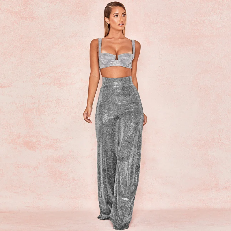 Women Silver Reflects Light Pants 2018 Autumn Flare Loose Full Pants Women Fashion High Waist Casual Nightclub Wide Leg Trousers
Women Silver Reflects Light Pants 2018 Autumn Flare Loose Full Pants Women Fashion High Waist Casual Nightclub Wide Leg Trousers