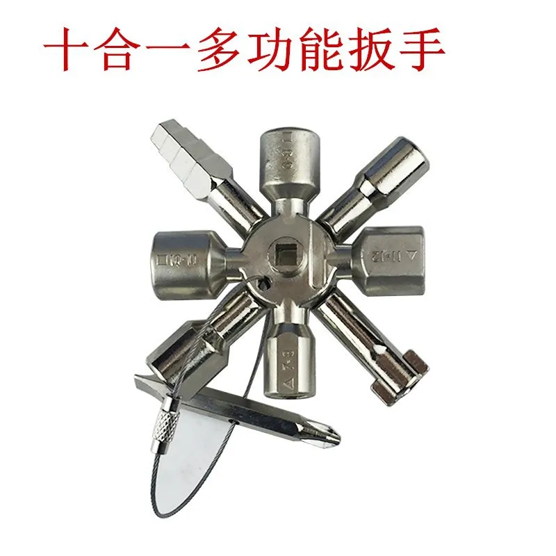 Multi function electric cabinet triangular key wrench door water meter valve square hole llaves herramienta profesionales
Multi function electric cabinet triangular key wrench door water meter valve square hole llaves herramienta profesionales