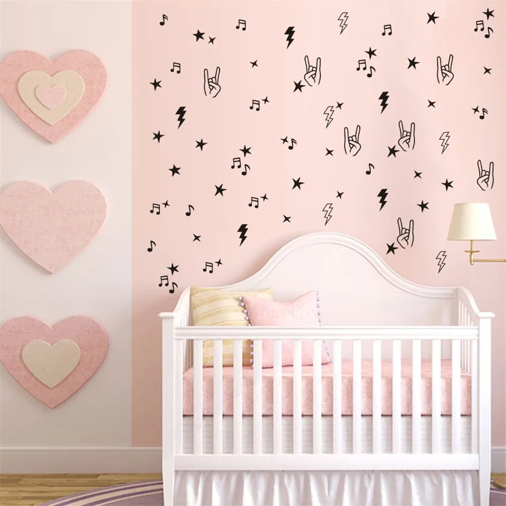 Nursery music rock personality creative Wall Stickers Mobile Affixed With Decorative adesivo de parede Window Decoration
Nursery music rock personality creative Wall Stickers Mobile Affixed With Decorative adesivo de parede Window Decoration