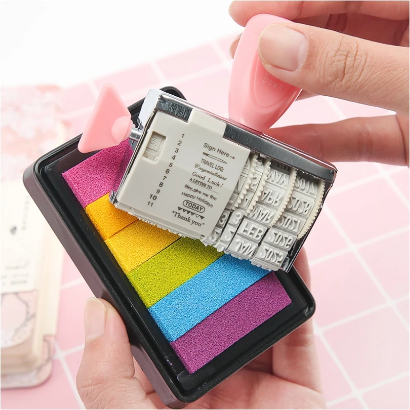 Mini Plastic Handle Roller Stamp DIY Date Greeting Word Stamps Trolley Rolling Stamp For Scrapbooking Stationery School Supplies
Mini Plastic Handle Roller Stamp DIY Date Greeting Word Stamps Trolley Rolling Stamp For Scrapbooking Stationery School Supplies