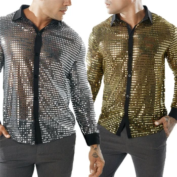 Fashion Men Casual Long Sleeve Shirt Sequins Slim Fit Shirt Tops Blouse Shirt
Fashion Men Casual Long Sleeve Shirt Sequins Slim Fit Shirt Tops Blouse Shirt