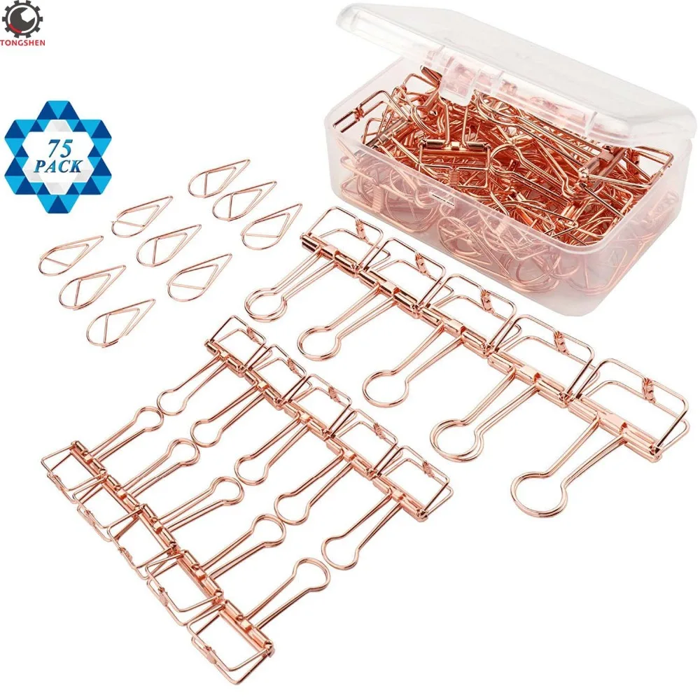 9Pcs Binder Clips 36Pcs Paper Clips Assorted Size Rose Gold Clips Bookmark Planner Paper Clip for Stationery School Supplies
9Pcs Binder Clips 36Pcs Paper Clips Assorted Size Rose Gold Clips Bookmark Planner Paper Clip for Stationery School Supplies