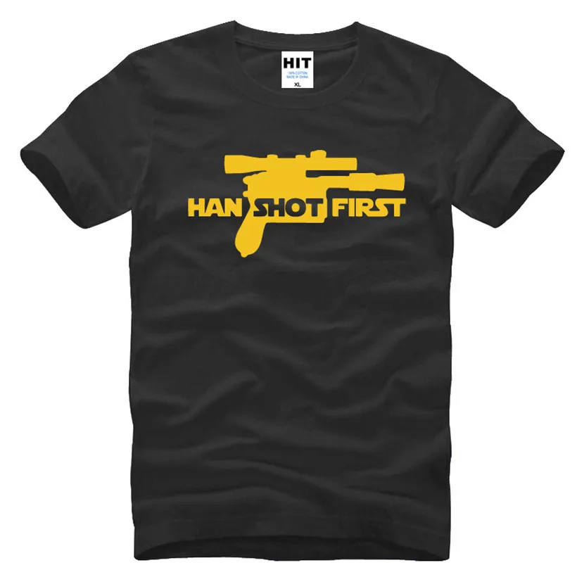 Free Shipping Han Shot First T Shirts Men Short Sleeve Funny cotton Man t-shirts Fashion Movie shubuzhi top tees
Free Shipping Han Shot First T Shirts Men Short Sleeve Funny cotton Man t-shirts Fashion Movie shubuzhi top tees