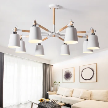 Trazos Nordic Chandelier vallkin ceiling Iron Lampshade Living Room Suspendsion hanging Light Fixtures Colgantes Wooden Lustre
Trazos Nordic Chandelier vallkin ceiling Iron Lampshade Living Room Suspendsion hanging Light Fixtures Colgantes Wooden Lustre