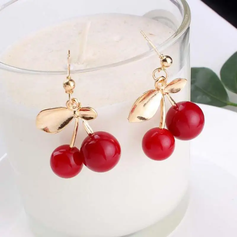 2018 Korean Earrings Fashion Jewelry Punk Cute Cherry Size Beads Fruit Earrings For Women Best Gift Brincos Earrings
2018 Korean Earrings Fashion Jewelry Punk Cute Cherry Size Beads Fruit Earrings For Women Best Gift Brincos Earrings
