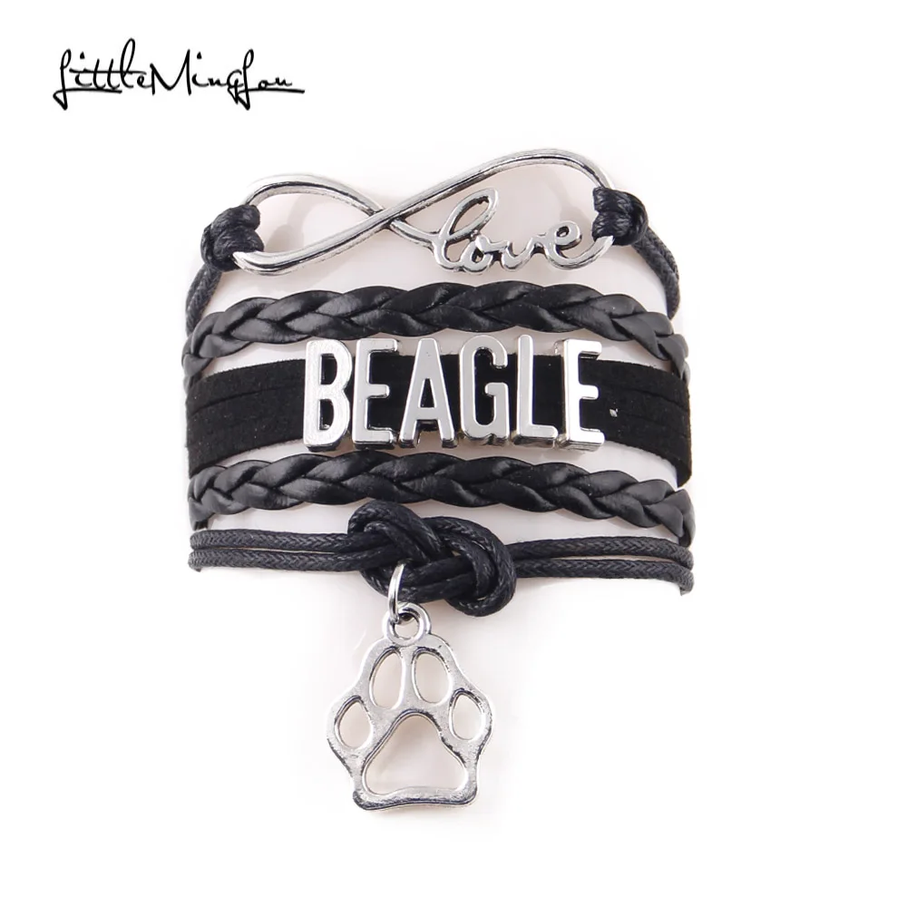 Little MingLou Infinity Love BEAGLE bracelet dog pet paw charm leather wrap men bracelets & bangles women jewelry
Little MingLou Infinity Love BEAGLE bracelet dog pet paw charm leather wrap men bracelets & bangles women jewelry