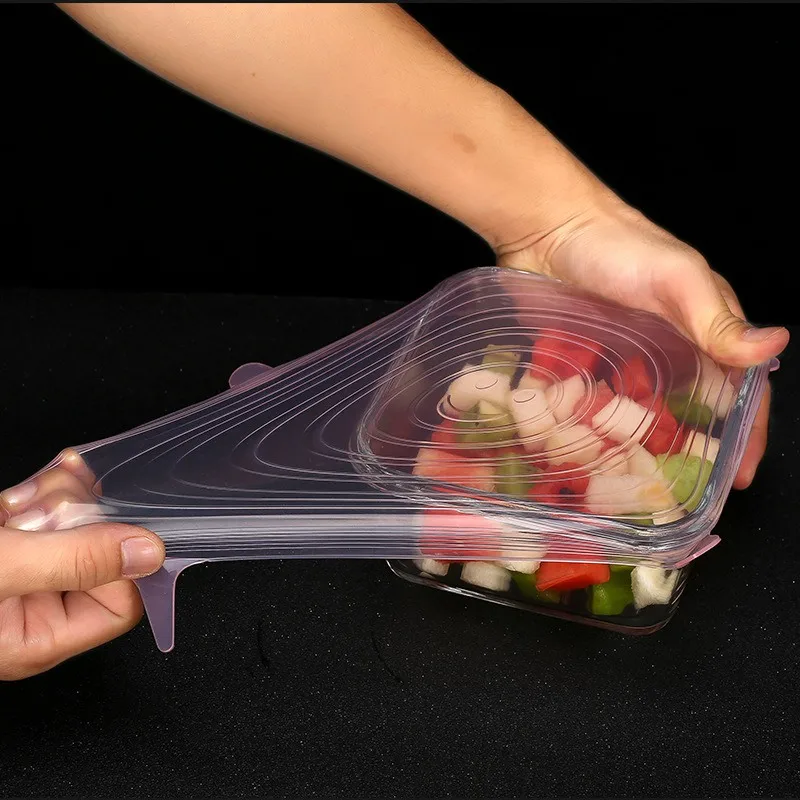 Elastic Seal Universal Silicone Saran Wrap Cover Clear Lids Food Bowl Pot Stretch Kitchen Vacuum Seal Bowls
Elastic Seal Universal Silicone Saran Wrap Cover Clear Lids Food Bowl Pot Stretch Kitchen Vacuum Seal Bowls