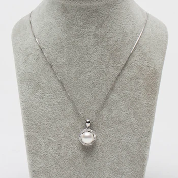 PEISENI 100%natural freshwater pearl Pendant charm necklace 9-10 mm real pearl 925 Sterling Silver Jewelry For Women
PEISENI 100%natural freshwater pearl Pendant charm necklace 9-10 mm real pearl 925 Sterling Silver Jewelry For Women