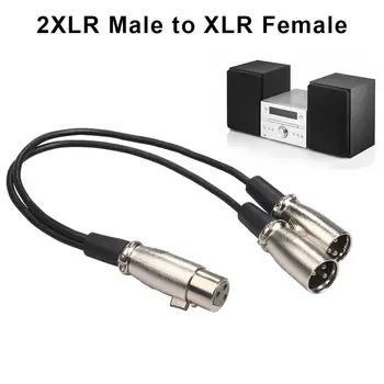XLR Splitter Cable, 3 Pin XLR Female to Dual XLR Male Patch Y Cable Balanced Microphone Splitter Cord Audio Adaptor- 1 Feet
XLR Splitter Cable, 3 Pin XLR Female to Dual XLR Male Patch Y Cable Balanced Microphone Splitter Cord Audio Adaptor- 1 Feet