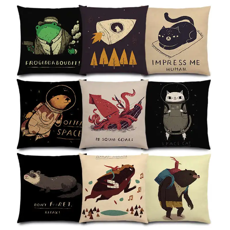 Magical Animal Fantasy Adventure Legend Fairy Tales Bear Cat Bird Squid Sloth Good Cushion Cover Pillow Case Super Fun Game
Magical Animal Fantasy Adventure Legend Fairy Tales Bear Cat Bird Squid Sloth Good Cushion Cover Pillow Case Super Fun Game