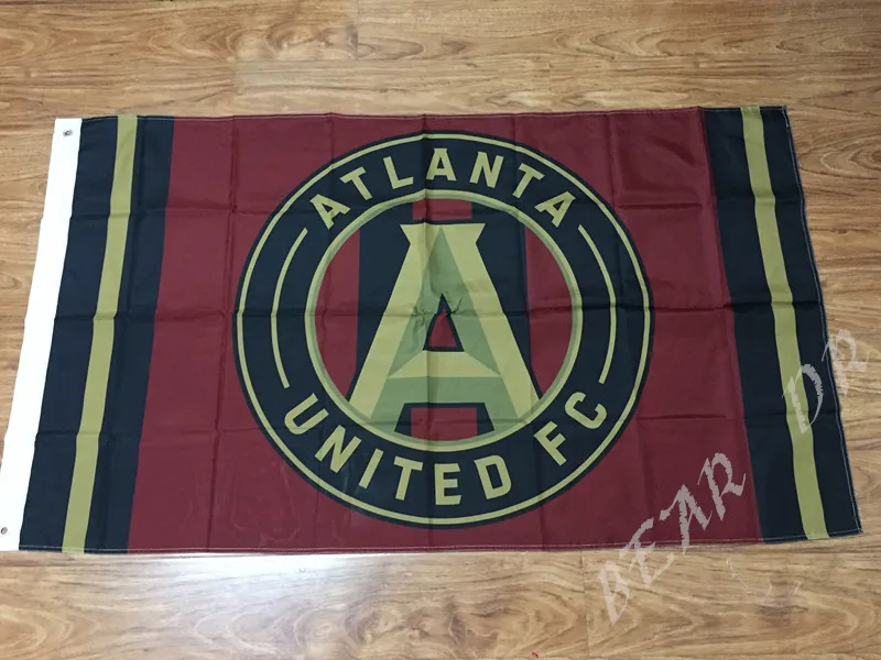 Image 3X5FT Atlanta United FC Wincraft Red Indoor Outdoor Deluxe Flag Banner Flag Custom Sports Team Flag free shipping