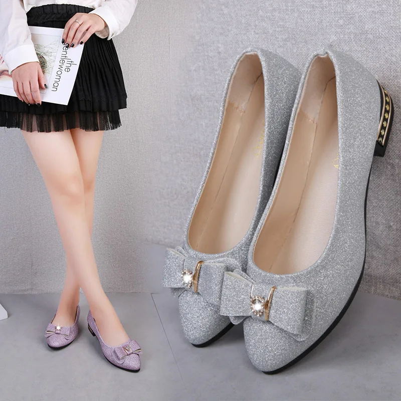 Spring and Autumn New Style Single Shoe Female Flat Network Celebrity Same Type Work Bean Shoes Leisure Women's | Обувь