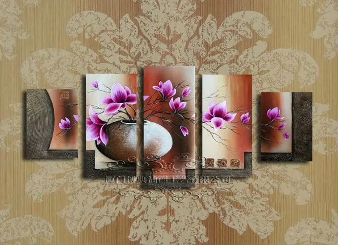5 panels wall canvas Violet Magnolia oil painting canvas wall decor landscaping paintings decor for bedroom pictures on the wall
5 panels wall canvas Violet Magnolia oil painting canvas wall decor landscaping paintings decor for bedroom pictures on the wall
