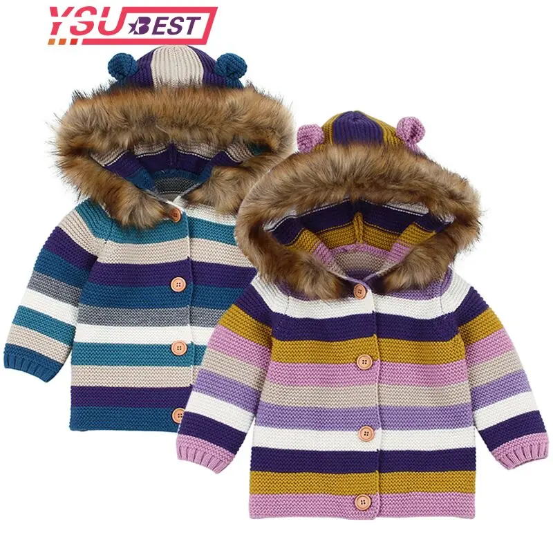 Baby Sweater Boys Cardigan Autumn Hooded Stripe Faux Collar Knitted Boys Girls Jacket Coat Toddler Baby Girl Sweater Pullover
Baby Sweater Boys Cardigan Autumn Hooded Stripe Faux Collar Knitted Boys Girls Jacket Coat Toddler Baby Girl Sweater Pullover