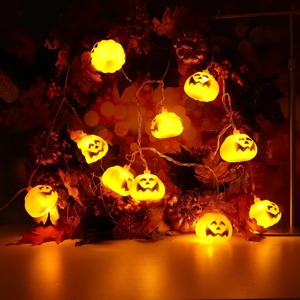 2018 New Hot Halloween Party Ghost Festival Pumpkin LED Battery Lantern String Decoration Home Decor | Освещение
