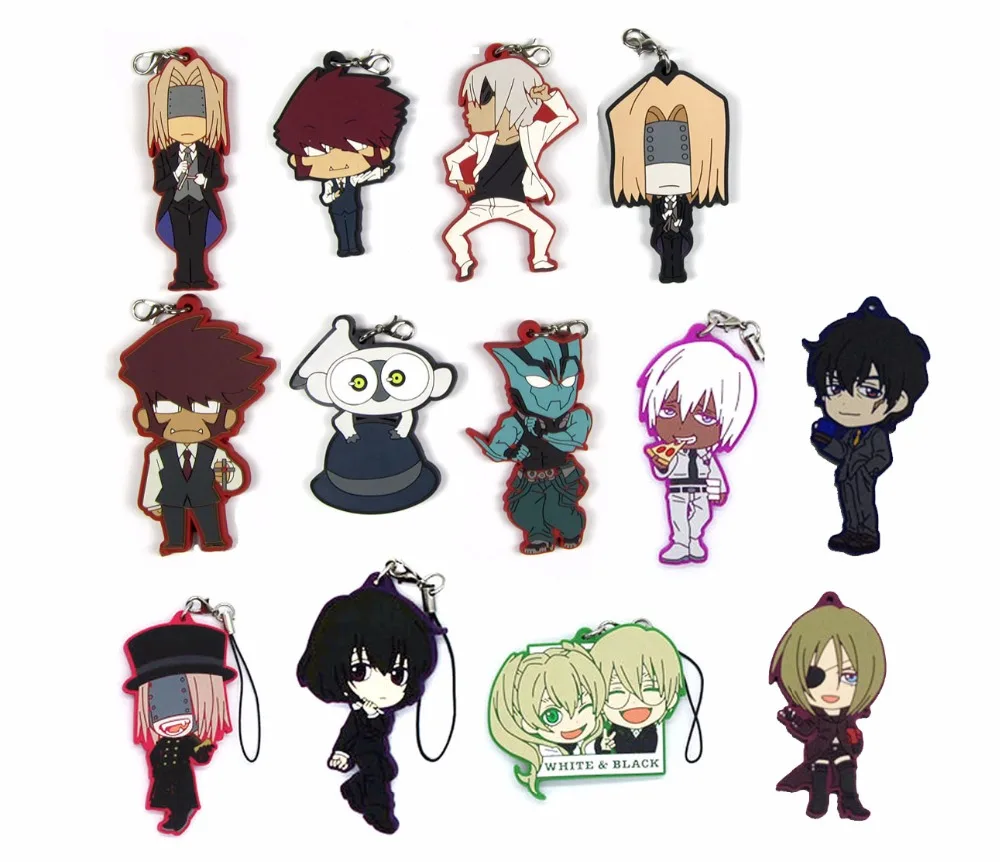 D147 Kekkai Sensen Anime keychain Leonardo Watch Zapp Renfro Klaus V Reinherz Rubber strap/mobile phone charms
D147 Kekkai Sensen Anime keychain Leonardo Watch Zapp Renfro Klaus V Reinherz Rubber strap/mobile phone charms