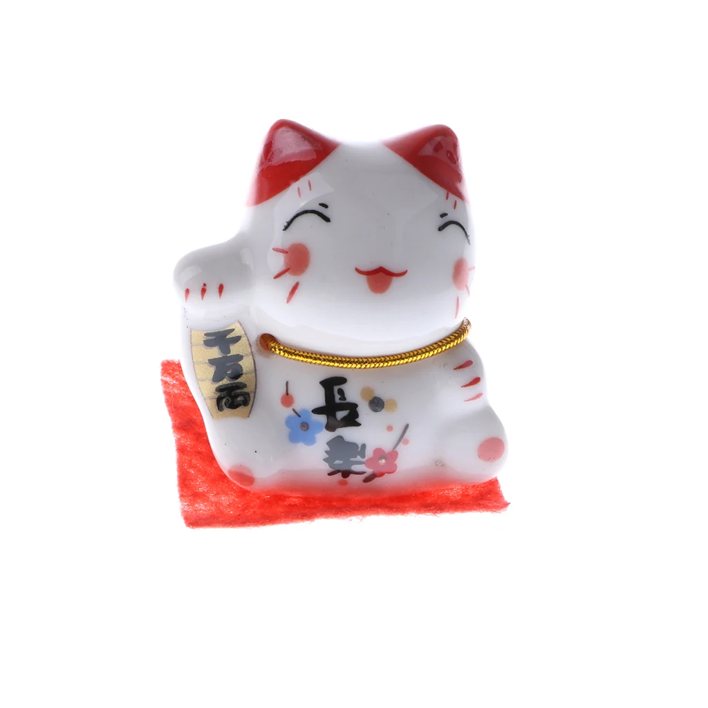 Set of 5PCS Japanese Maneki Lucky Fortune Rich Cat Figurine Home Hotel Shop Decor Bring Good Luck