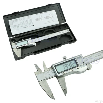150mm 6inch Stainless Steel Electronic Digital Vernier Caliper Micrometer Guage New Drop Ship LS'D Tool
150mm 6inch Stainless Steel Electronic Digital Vernier Caliper Micrometer Guage New Drop Ship LS'D Tool
